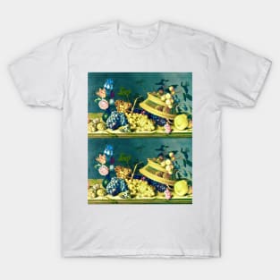 Still Life of Flowers, Fruit, Shells, and Insects by Balthasar van der Ast (digitally enhanced) T-Shirt